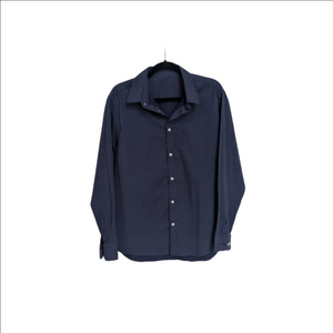 Elegant Navy Button-Down Shirt for Men